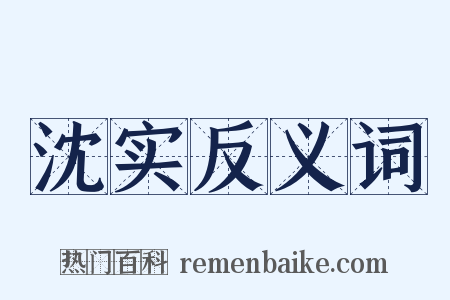 沈实反义词是什么意思的图片